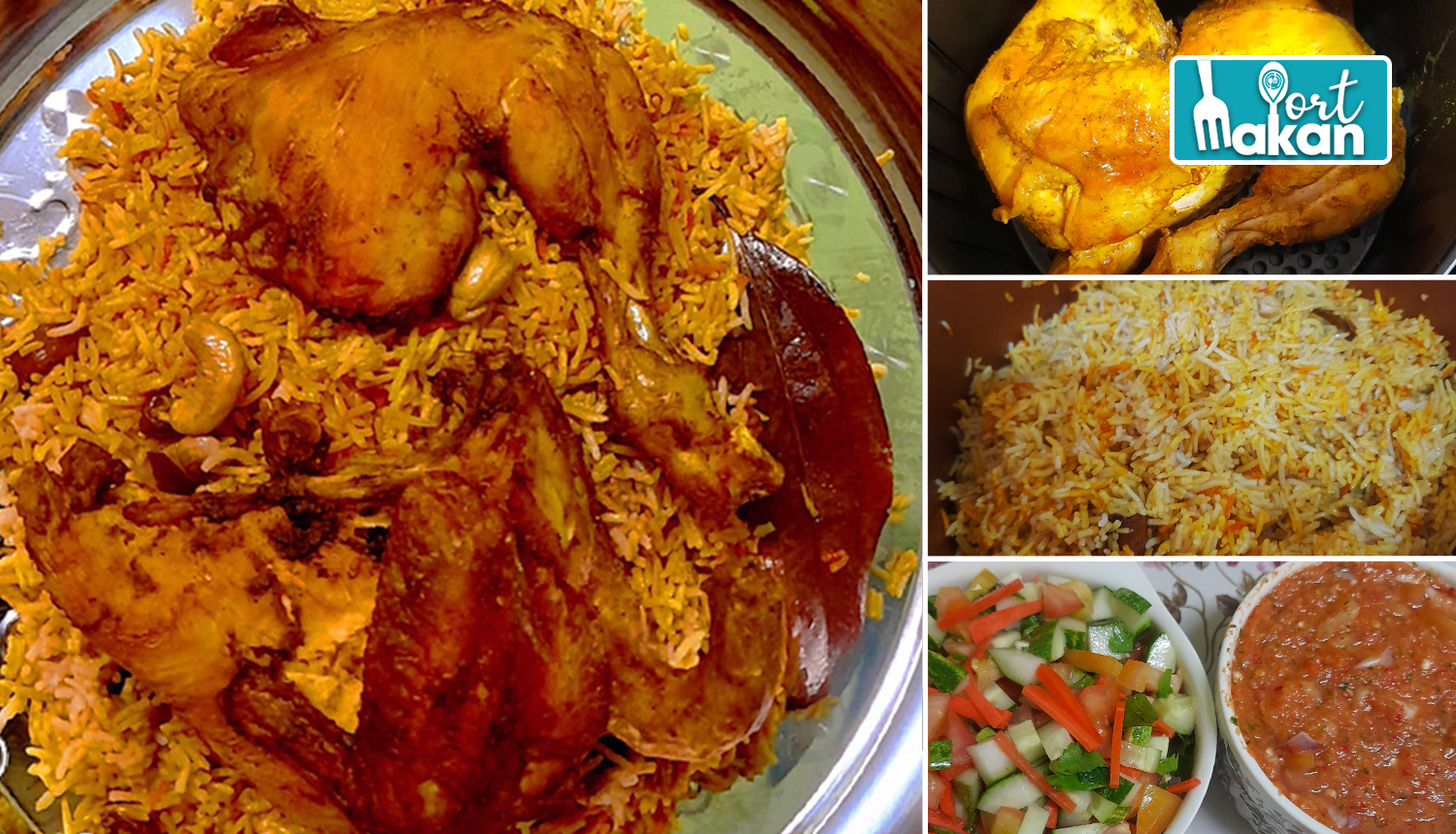 Resepi Nasi Arab Sedap. Dengan Hidangan Ayam Bakar, Sup Dan Sambal Yang